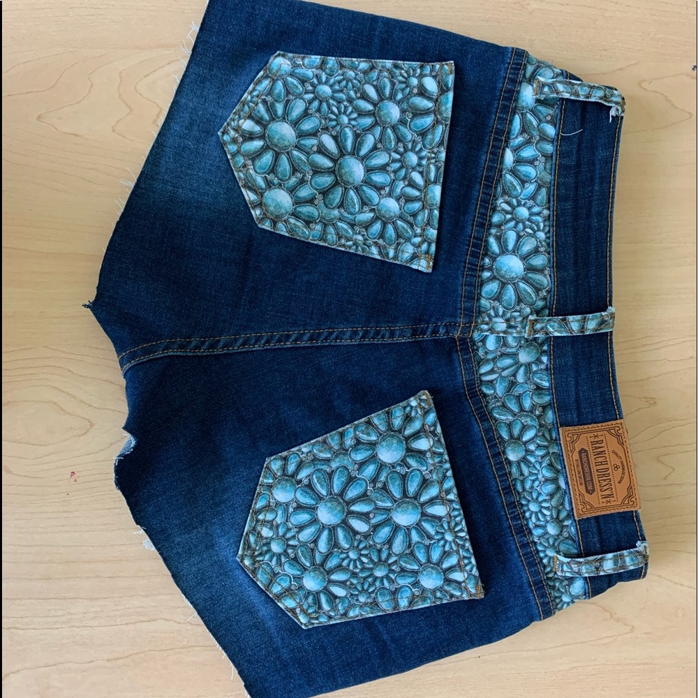 Western daisy duke denim shorts